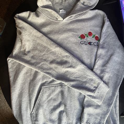 gucci grey hoodie|gucci champion hoodie cheap.